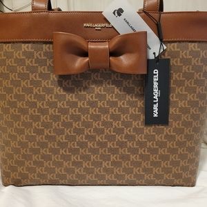 KARL LAGERFELD PARIS TOTE bag two side slip pocket